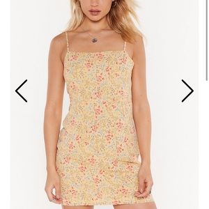 Floral yellow dress